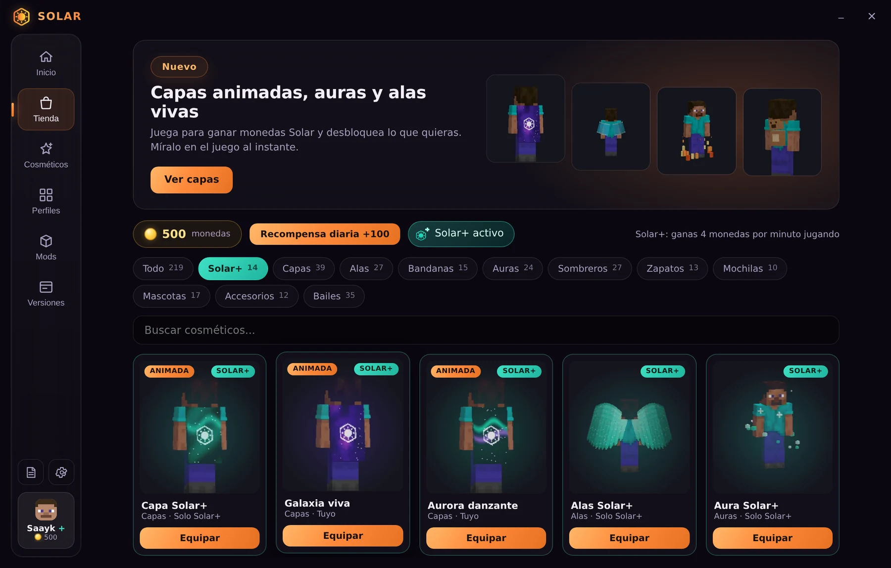 Launcher de Solar Client